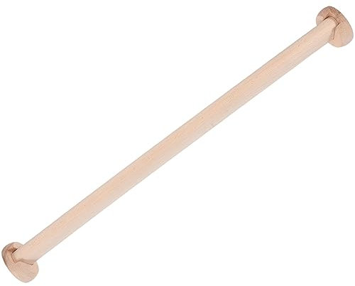 BCOATH Wooden Clothes Rail Closet Bar Wardrobe Rods Hanging Clothes Rack in Bedroom Solid Beech Wood Construction for Closet Organisation