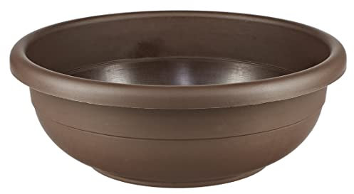Vasar Pflanzschale Aurora, Blumentopf frostbeständig, Höhe 14.5 cm, Ø 40 cm, Kunststoff, braun