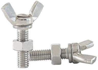 Flügelschrauben-Set, 304 Edelstahl, M4-Rändelschraube mit Muttern-Set (Size : M4x55mm 5sets)