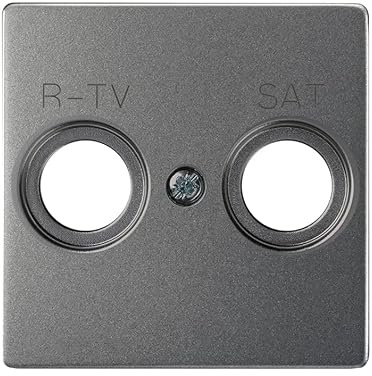 SIMON - Tecla Toma Televisión (R-TV+Sat), Serie 82 Concept, Compatible con Las Series 75, 31, 82 y 88, Fácil de Instalar, Efecto Mate Antihuellas, Color Titanio