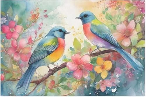 The Shabby Hummingbird Watercolor Birds Large Decoupage Paper, 21 x 29 (For Furniture, large projects)