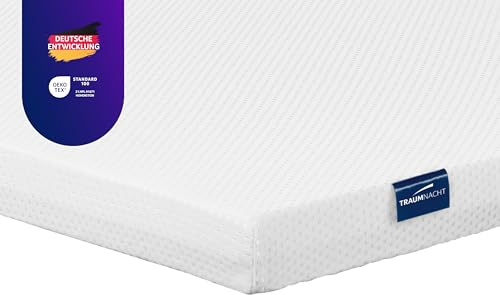 Traumnacht Komfort Matratzentopper mit punktelastischem Kaltschaumkern für optimale Anpassung, 140 x 200 cm, Härtegrad 4 (fest), Öko-Tex Zertifiziert, produziert nach deutschem Qualitätsstandard