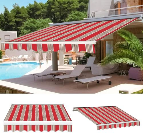 Tela para Toldos Exterior por Metros,Toldo De Repuesto De Jardín,Tela De Repuesto para Toldo,Lona De Toldos,Tela Impermeable para Toldo De Lona,para Ventanas, Balcón, Patio (Size : 16x6.5ft(4.8x1.9m)