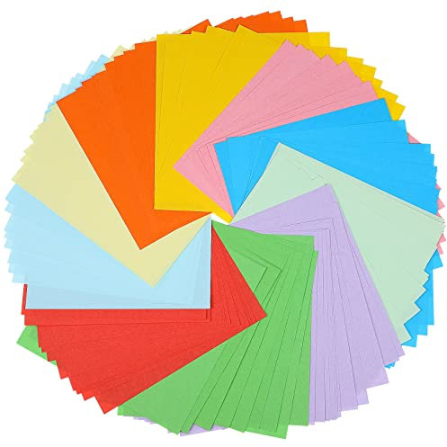 VILLCASE Bastelpapiere Buntes Papier 100 Blatt Origami-papier Bunte Quadratische Papiere 15 x 15 Cm Pastellfarbenes Origami-papier Doppelseitiges Bastelpapier Für Anfänger Diy-kunsthandwerk