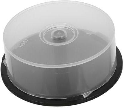 Levemolo CD Aufbewahrung Eimer aus Pp Kunststoff Extra Breite CD Aufbewahrungsbox mit Deckel Geeignet zu 25 Scheiben Vielseitiger Organizer für Büro und Riegel
