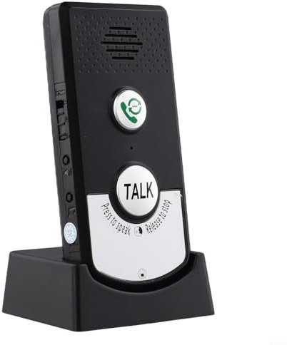 Sistema di campanello wireless, campanello wireless intelligente, portata 1000 m, citofono bidirezionale, unità esterna impermeabile, per uso residenziale all'aperto (nero)