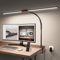 Jeebel Lámpara de Escritorio Pinza LED 24W 80cm Lampara de Doble Cabezal con Pinza 9.5cm, Mando Distancia, Giratorio 360°, 1800LM Luz Ordenador para Pintar, 10 Temperatura Color 10 Niveles Brillo