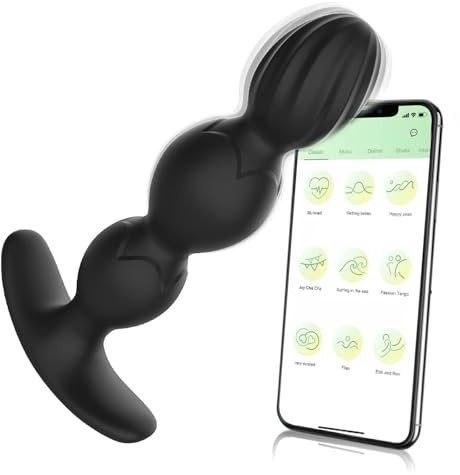 TDLPlus Analvibratoren für Mann Analplug Sexspielzeug Prostata Vibration Männer Anal Vibrator mit 9 Vibrationsmodi APP Anal Dildo Buttplug Anal Kugeln Analspielzeuge Sex Spielzeug für die Männer