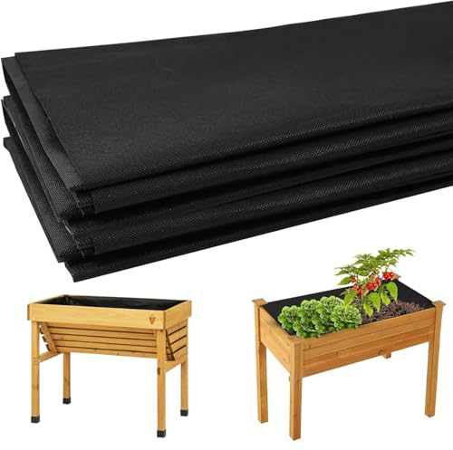 160cm x 210cm Veg Trough Fabric Liner Raised Garden Bed Planter Liner Non Woven Vegetable Trugs Herb Plant Liner Elevated Planters Box Replacement Fabric for Heavy Duty Plant Grow Trough Outdoor