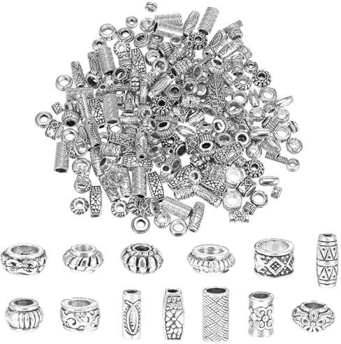 200 Stück Zwischenperlen, Silber Metallperlen, Spacer Perlen Zum Basteln, Spacer Perlen Für Diy Schmuckherstellung Armbänder Halsketten Ohrringe