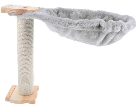 CLISPEED Hamaca para Gatos Colgante de Forma con Rascador Cama y Antidesgarro para Gatitos para Descanso y Relajación el