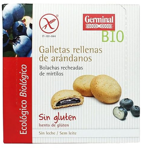 Galletas Rellenas de Arándanos Sin Gluten Bio 200g – Ecológicas, Sin Lactosa | Certificadas BIO