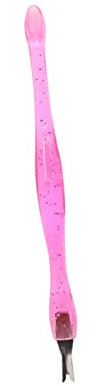 HAMPPLIES Herramienta De Manicura Empujador y Tenedor Para Piel Muerta, Acero Inoxidable, Tamaño Medio, Herramienta De Pedicura Profesional Para Cuidado De Uñas, Uso Doméstico, Color Rosa