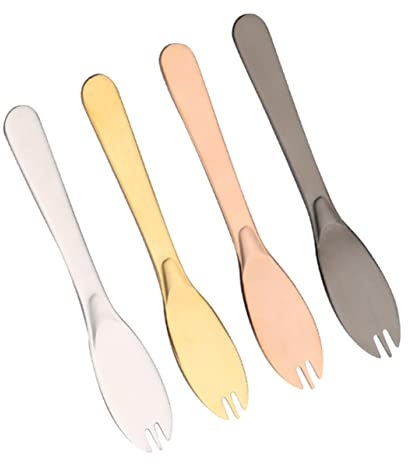 FUNNETOYU 4 pièces Lot de Couteaux Multifonctions Acier Inoxydable pour Fromage et Beurre Ergonomiques et pour Tartiner et Trancher Facilement