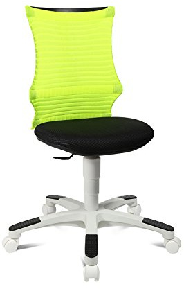 Topstar S'Neaker, mitwachsender Kinder-und Jugenddrehstuhl, Schreibtischstuhl für Kinder, Stoff, Neongelb/Schwarz/Weiß | Made in Germany | Ergonomisch | höhenverstellbar | Geprüfte Sicherheit nach GS-Intertek