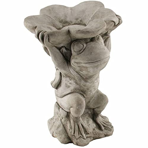 440s Vogeltränke Frosch, Antiksteinguss, H ca. 31 cm | KK-2019-A1