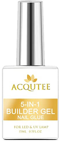 ACQUTEE 5 en 1 Extend Gel Builder pour Ongles Base pour Pose Américaine, Capsules, Nail Extend Durcissement, Colles en Résine
