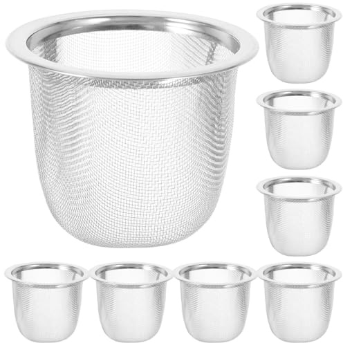 Healeved Filtro De Té De Acero Inoxidable Tea Infuser Reutilizable Para Hojas Sueltas Hierbas Y Especias Colador De Té Para Tazas Y Teteras 8 Piezas 2.28 X 1.96 in