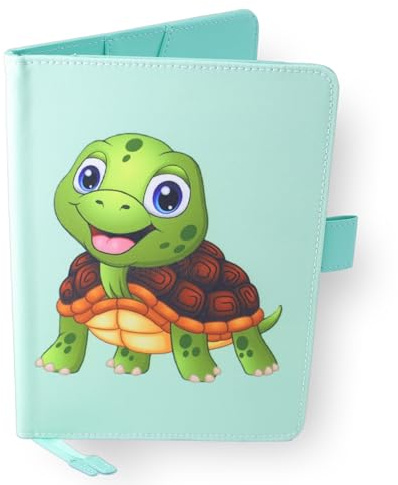 Protège Carnet De Santé Pour Bébé – Tortue – Format A5 15x21 cm – Rabats Pour Ranger Les Ordonnances