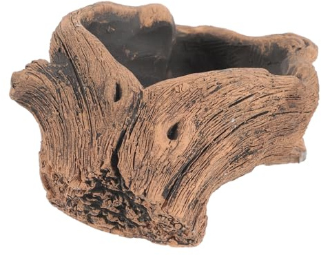 CIMAXIC Vintage Baumstumpf Sukkulenten Topf Zement Pflanzer Für Garten Balkon Retro Blumentopf Mit Drainageloch Dekoratives Pflanzgefäß Für Innen Und Außenbereich Kreative