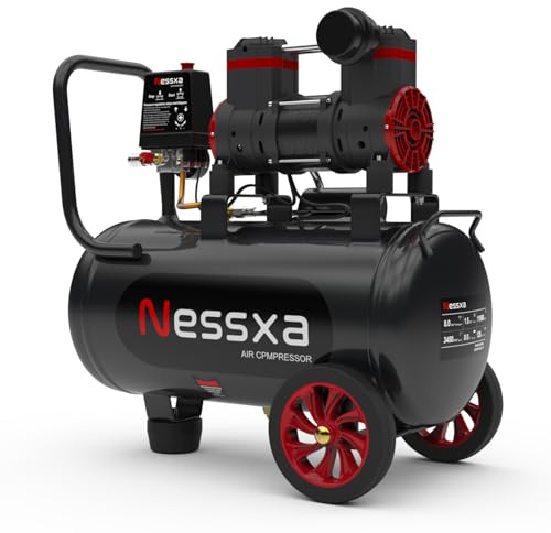 8 Gallon Ultra Quiet Air Compressor, 1.5HP 4.52 CFM, Max 115 PSI Oil-Free Air Compressor Tank, 110V/60hz, 70dB Air Compressor for Car Repair, Spray Painting, Woodwork Nailing