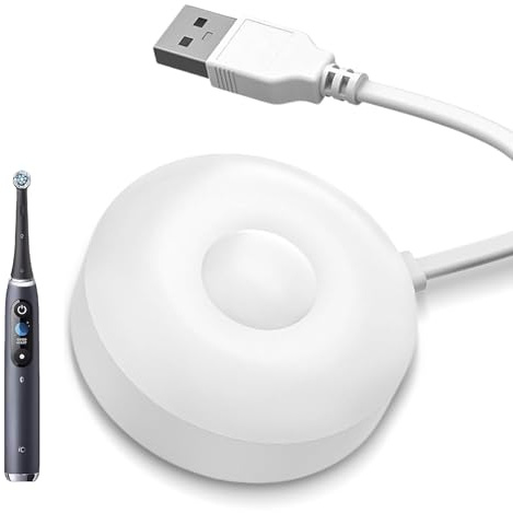 Electric Toothbrush Charger for O-B iO7 iO8 iO9 Magnetic Charger Compatible with B-raun O-B IO Type 3768 Replacement Charger Base iO Series 7 Series 8 Series 9 USB Chargers Powered