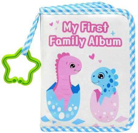 Baby-Bilderalbum,Babyalbum-Fotobuch | Familienfotoalbum mit Tiermuster und Sternhaken,Hält 17 Fotos, Erinnerungsbuch für Kinder, Fotoalben für Familien und Babys