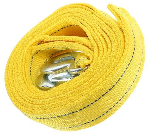 COSMEVIVI 1stück Nylon Abschleppseil Doppelt Dickes Auto-trennseil Mit Haken Outdoor-Trailer-kit Für Pannenhilfe Und Offroad-einsätze Gelb