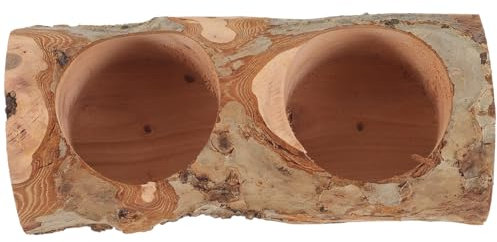 DECOMELODY en pour Hamster et Cochon d'Inde Bol Naturel pour Nourriture Design Ergonomique Récipient Lavable Petits Animaux 1