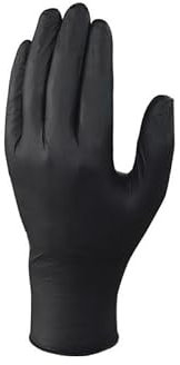 1 CARTONE Guanti in nitrile NERO RAYS Taglia S, 1000pz guanti monouso nitrile 10 confezioni da 100 pezzi