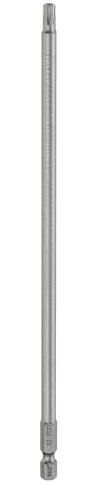 sourcing map TT27 Embout de tournevis à tête Torx de sécurité 200 mm de long avec tige hexagonale magnétique inviolable 6 points en étoile S2 Pointe en acier pour outils électriques industriels