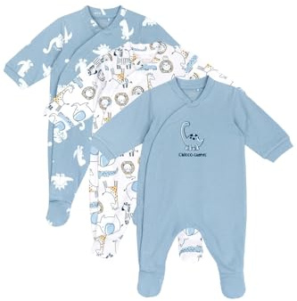 Chicco Bébé garçon Lot de 3 Grenouillères
