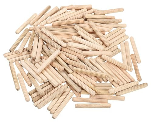 QUARKZMAN 100 perni per tasselli in legno, 1/4 x 1-3/4, bastoncini per tasselli in legno, perni di collegamento per mobili, tasselli in legno per artigianato, progetti fai da te
