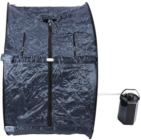 Marhynchus Kit de Sauna à Vapeur Portable pour Une Minuterie de 90 Minutes pour la Relaxation à la Maison avec Boîte et Chaise de Sauna Pliant Inclus (Plug UE 220V)
