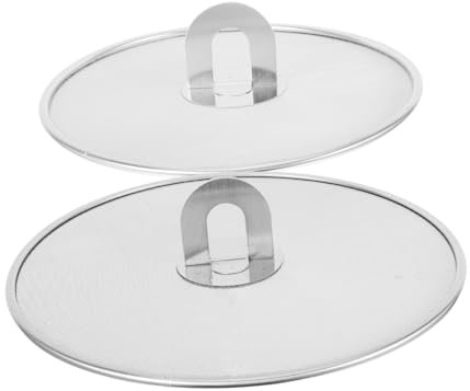 Mikikit 2piezas Antisalpicaduras Protección De Cocina Freír Sin Salpicaduras Malla Inoxidable