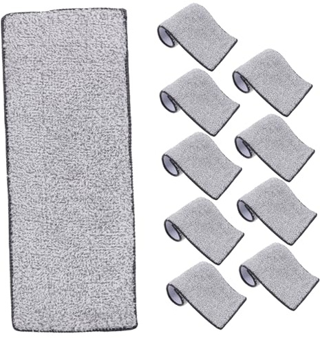 FUNOMOCYA 10pièces Lingettes De Nettoyage Réutilisables Microfibre Têtes De Rechange pour Balai à Franges Absorption Eau Rapide sans Peluches