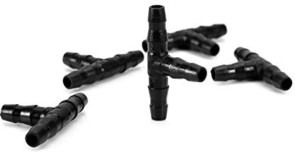 Pongnas 100 Prozent Sprinkler Bewässerung T Rohr Barb Schlauchanpassung Tischer Tropfsystem Zum Bewässerung von Topfpflanzen Bewässerung Vorräte