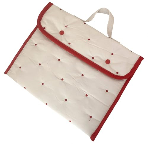 Pochette polyvalente pour tablette et ordinateur portable avec lapins brodés, sac de rangement en polyester robuste, facile à utiliser pour les organisateurs d'accessoires ménagers