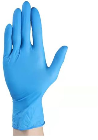 Générique Gants jetables en nitrile bleu Crane - Épais, antidérapants, parfaits for les tâches ménagères et la cuisine(Bluenitrilebag20Pack,M)
