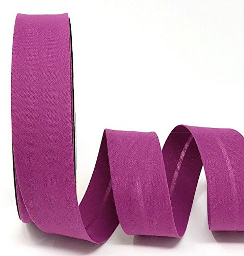 Byetsa magenta 30 mm Polycotton Schrägband auf einer 25 m Rolle