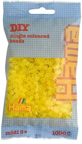 Hama Translucent Yellow 1000 Bead Bag