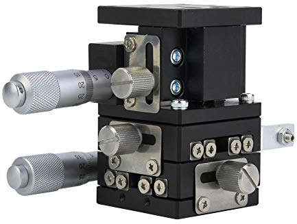 LD40-LM 3 Achsen 40x40mm XYZ Lineartisch, Schiebetisch Manuelle Verstellplattform Objektträger für Mikroskop, Transporter, Prozessmaschine, Medizintechnik, Druckmaschine
