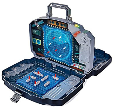 noris 606104435 Schiffe Versenken Light & Sound-Aktionsspiel für Die ganze Familie-Spielzeug ab 5 Jahre, Rot/Weiß