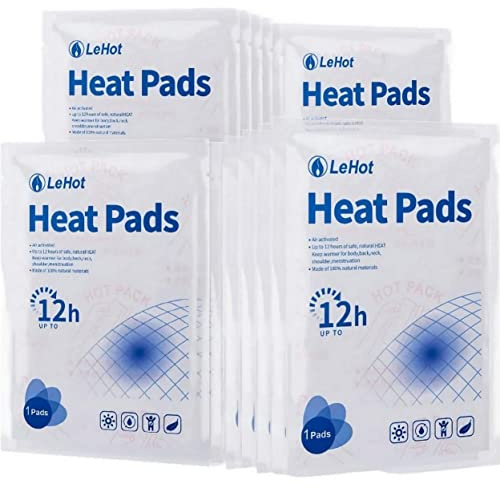 Lehot Hot Body Warmers - 30 Pack Disposable Adhesive Patches for Up to 12 Hours of Safe, Natural Heat, Ideal for Outdoor Activities like Skiing, Hiking & More, Fastest Activation for On-the-Go Warmth.