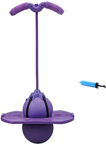 Ballon Sauteur Pogo Stick Jumper Bâton Sauteur Fitness Adulte Ballon de Gym Sport Boule Sautante Antidéflagrant Lolo Ball Pogo Ball avec Poignée Planche d'équilibre Pour Maison Ecole Extérieur