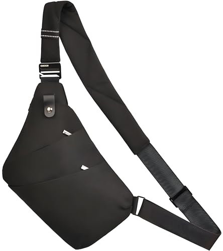 OSOCE Anti Theft Travel Bag, Mens Sling Chest Bag, Crossbody Multi Pockets Shoulder Bag Waterproof Bags Cover Pack Casual Cycling Hiking for Men Women