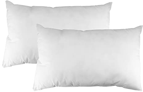 H HANSEL HOME Relleno de Cojin Super Suave Mullido Antialergico Hecho de Fibras Suaves y Ligeras Conservan el Volumen (40 X 60 cm x 2 Pcs)