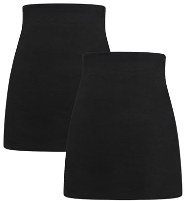 Herzmutter Fascia Gravidanza e Maternitá Cotone -Addominale Lunga - Fasce Premaman - Scaldaschiena Scaldare i reni Estensore Addominale - 6350 (S, Nero/Nero)