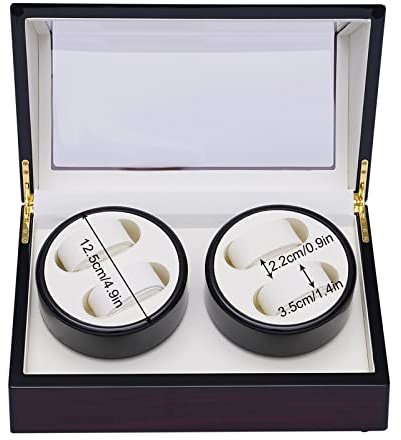 WSIKGHU Automatisch Uhrenbeweger Uhrenbox Uhrenkasten Holz Watch Winder Box Für 4 Uhren Automatik Beweger Luxus Automatikuhren 34 × 20 × 18 cm Uhrendreher Watchwinder