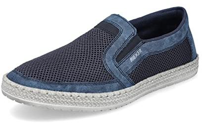 Rieker B5264, Mocassino Uomo, Blu 14, 43 EU